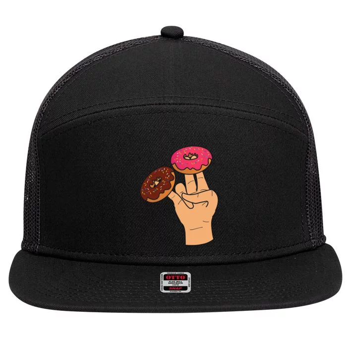 2 In The Pink 1 In The Stink Dirty Humor Donut 7 Panel Mesh Trucker Snapback Hat