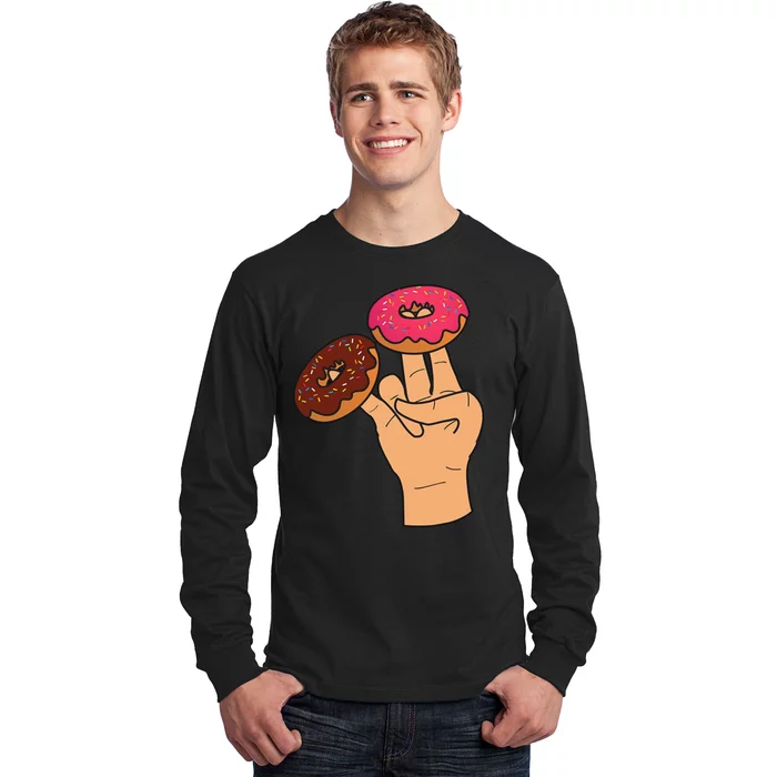 2 In The Pink 1 In The Stink Dirty Humor Donut Long Sleeve Shirt