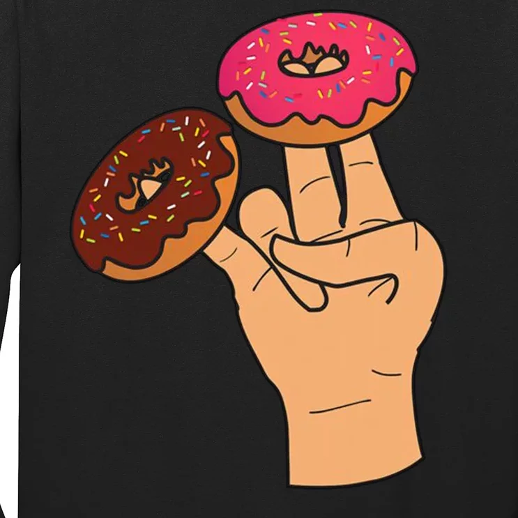 2 In The Pink 1 In The Stink Dirty Humor Donut Long Sleeve Shirt