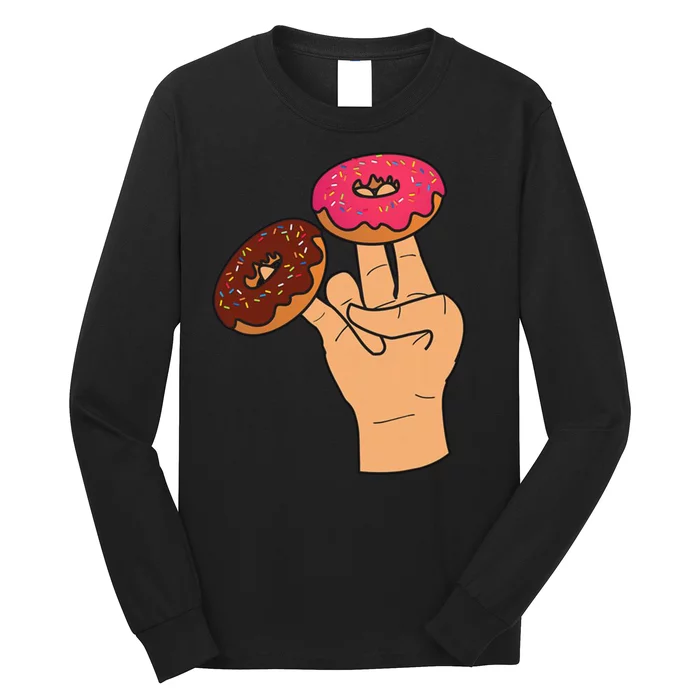 2 In The Pink 1 In The Stink Dirty Humor Donut Long Sleeve Shirt