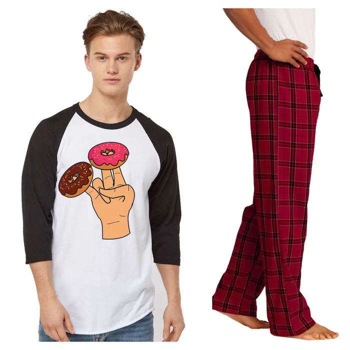 2 In The Pink 1 In The Stink Dirty Humor Donut Raglan Sleeve Pajama Set