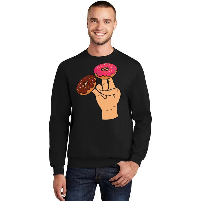 2 In The Pink 1 In The Stink Dirty Humor Donut Tall Sweatshirt