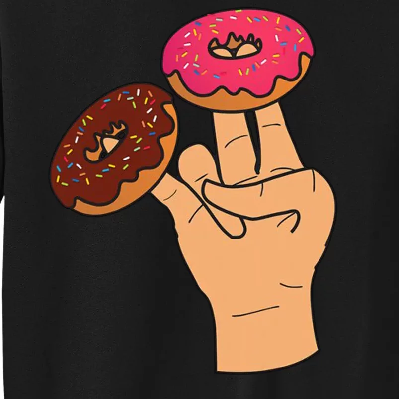 2 In The Pink 1 In The Stink Dirty Humor Donut Tall Sweatshirt