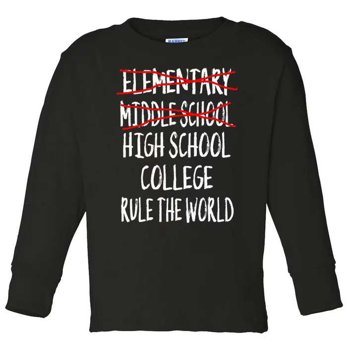 2024 Junior High Graduation Funny Middle School Graduation Toddler Long Sleeve Shirt