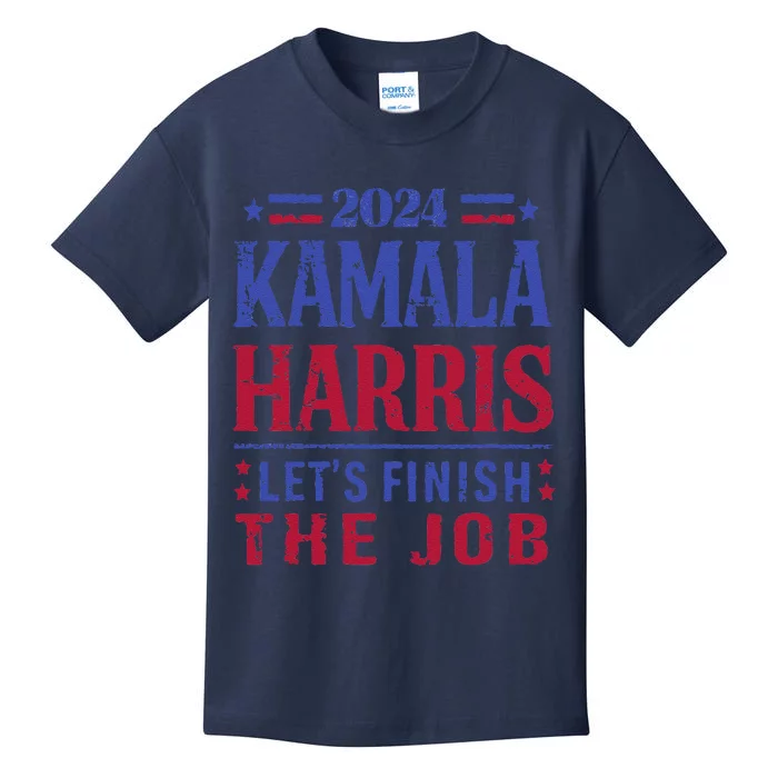 2024 Kamala Harris LetS Finish The Job Usa Election Kids T-Shirt