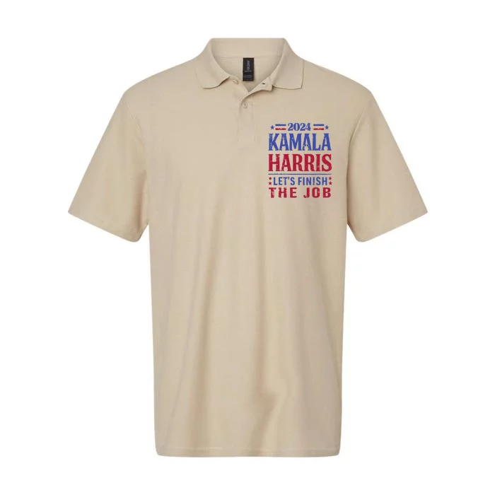 2024 Kamala Harris LetS Finish The Job Usa Election Softstyle Adult Sport Polo