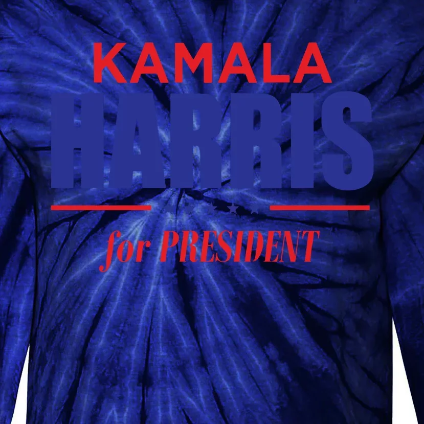 2024 Kamala Harris For President Tie-Dye Long Sleeve Shirt