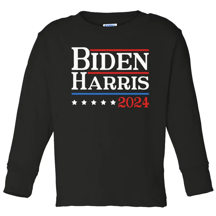 2024 Kamala Harris Joe Biden Toddler Long Sleeve Shirt