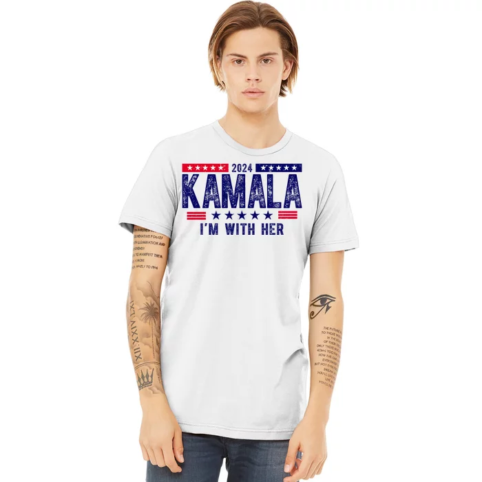 2024 Kamala Im With Her Vintage Election Premium T-Shirt