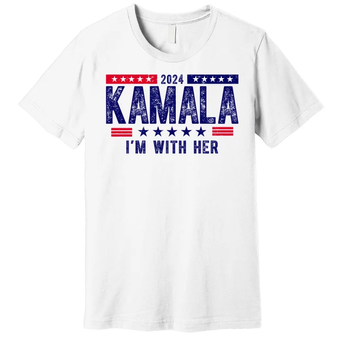 2024 Kamala Im With Her Vintage Election Premium T-Shirt