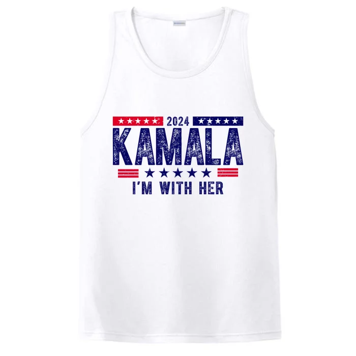 2024 Kamala Im With Her Vintage Election Performance Tank