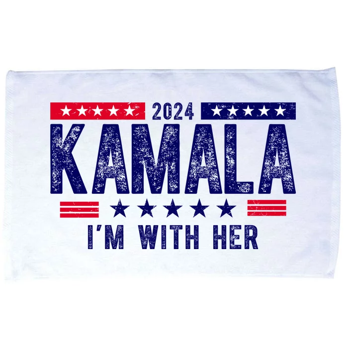 2024 Kamala Im With Her Vintage Election Microfiber Hand Towel