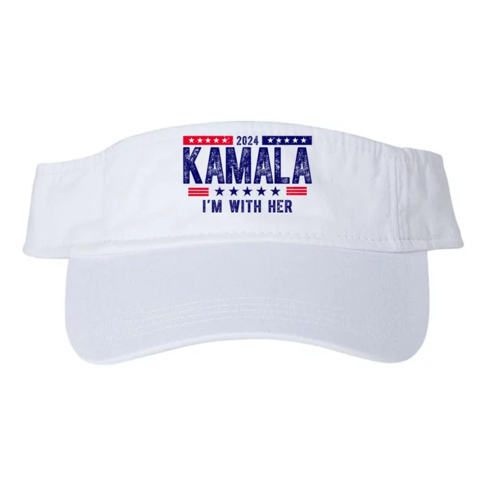 2024 Kamala Im With Her Vintage Election Valucap Bio-Washed Visor