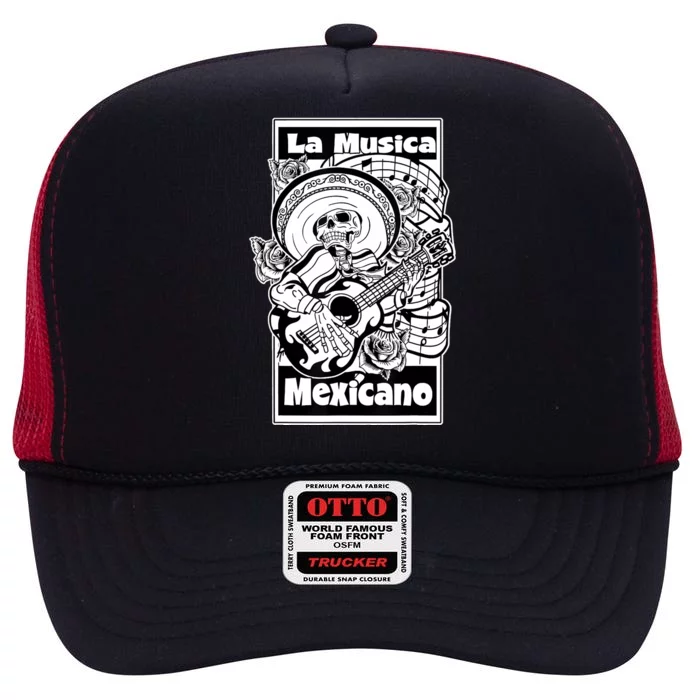 23 LA MUSICA MEXICANO FRONT High Crown Mesh Trucker Hat