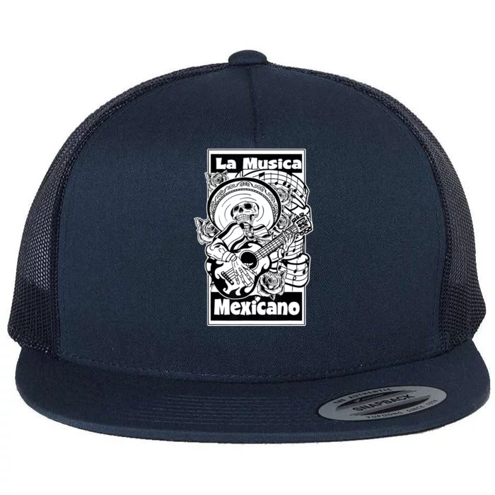 23 LA MUSICA MEXICANO FRONT Flat Bill Trucker Hat