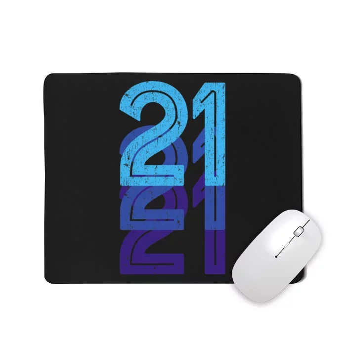 21 Lucky Number 21st Year Birthday Age Sports Team Mousepad