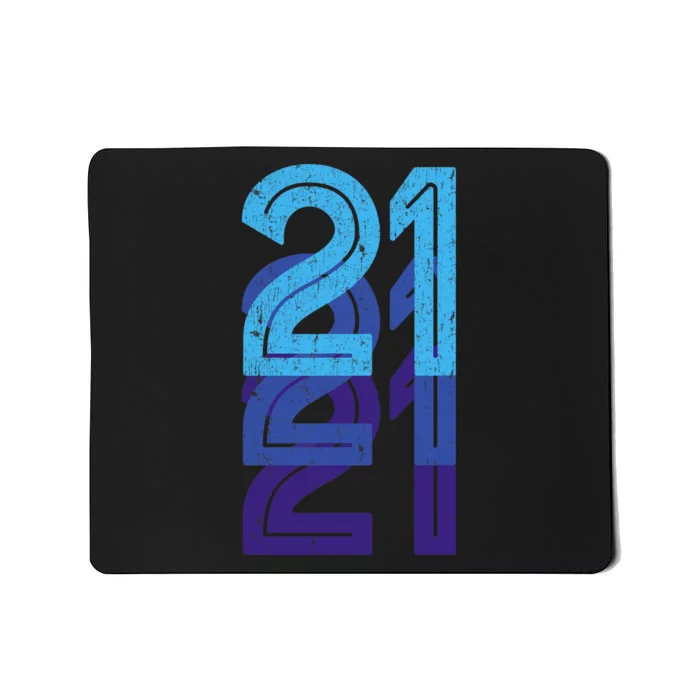 21 Lucky Number 21st Year Birthday Age Sports Team Mousepad