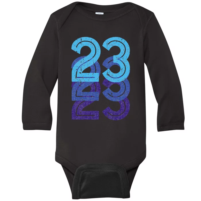 23 Lucky Number 23rd Year Birthday Age Sports Team Baby Long Sleeve Bodysuit