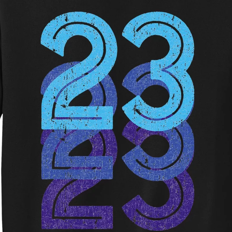 23 Lucky Number 23rd Year Birthday Age Sports Team Tall Sweatshirt