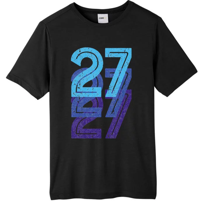 27 Lucky Number 27th Year Birthday Age Sports Team ChromaSoft Performance T-Shirt