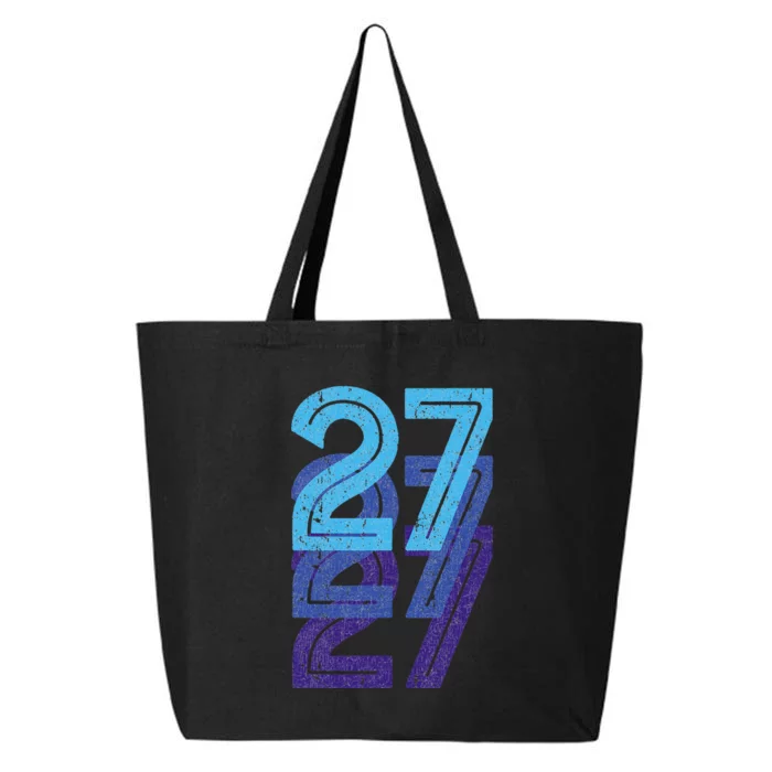 27 Lucky Number 27th Year Birthday Age Sports Team 25L Jumbo Tote