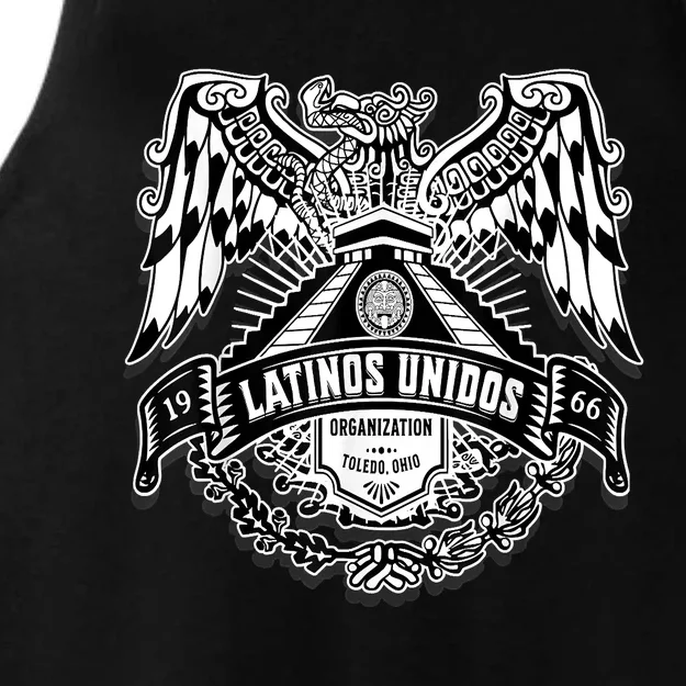 23 Latinos Unidos Eagle Temple Ladies Tri-Blend Wicking Tank