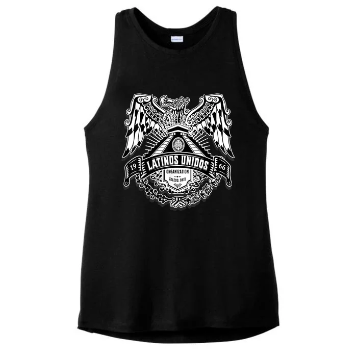 23 Latinos Unidos Eagle Temple Ladies Tri-Blend Wicking Tank