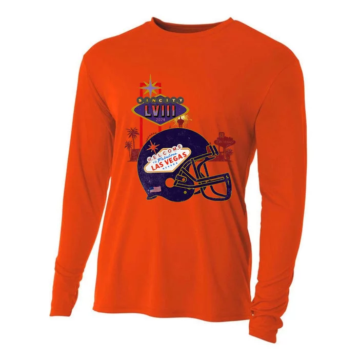 2024 Las Vegas Football Party Super Fun Game Cooling Performance Long Sleeve Crew