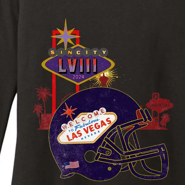 2024 Las Vegas Football Party Super Fun Game Womens CVC Long Sleeve Shirt