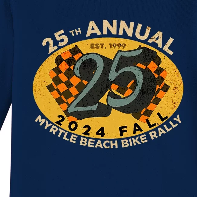 2024 Myrtle Beach Bike Rally Fall 25th Annual Baby Long Sleeve Bodysuit