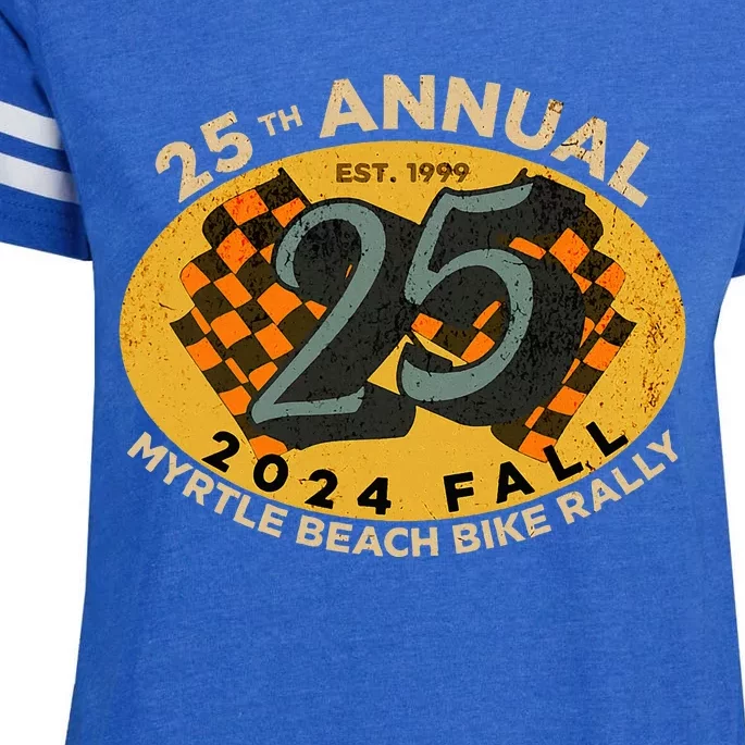 2024 Myrtle Beach Bike Rally Fall 25th Annual Enza Ladies Jersey Football T-Shirt