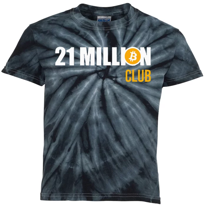 21 Million Bitcoin Crypto Million Club Hodl Btc Kids Tie-Dye T-Shirt