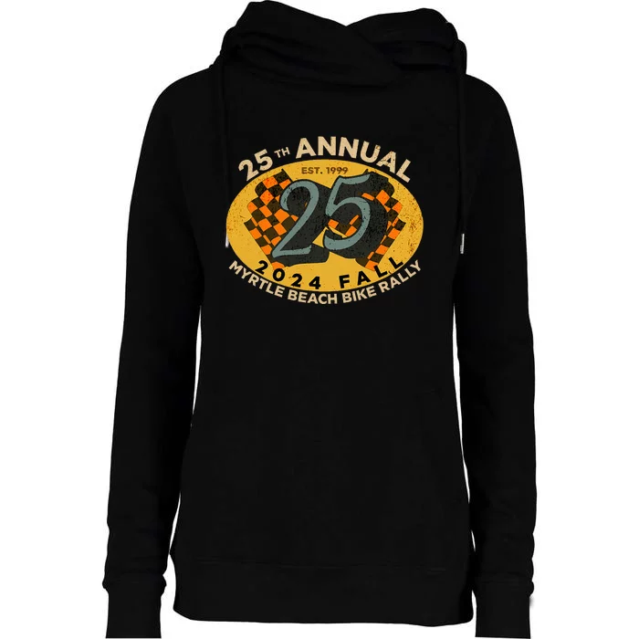 2024 Myrtle Beach Bike Rally Fall 25th Annual Womens Funnel Neck Pullover Hood