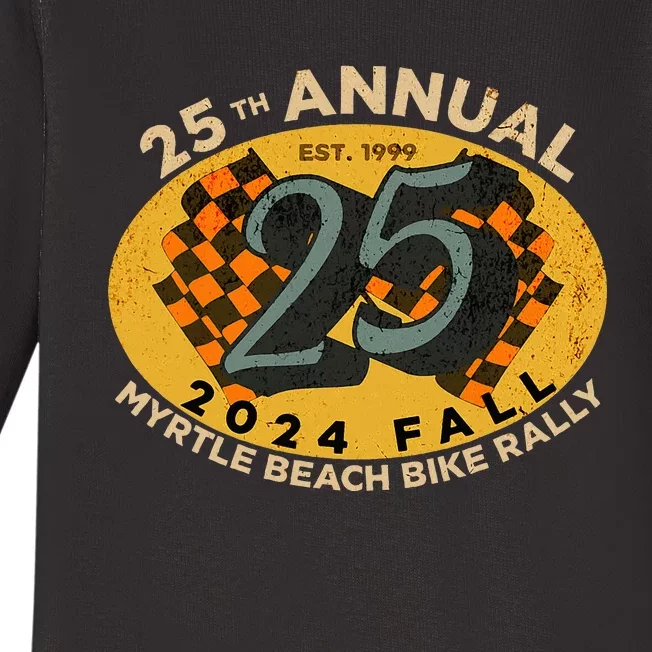 2024 Myrtle Beach Bike Rally Fall 25th Annual Baby Long Sleeve Bodysuit