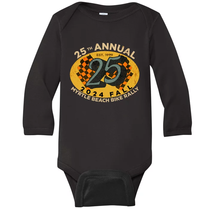 2024 Myrtle Beach Bike Rally Fall 25th Annual Baby Long Sleeve Bodysuit