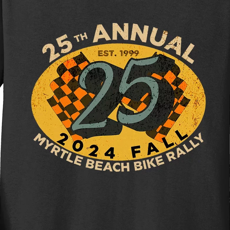 2024 Myrtle Beach Bike Rally Fall 25th Annual Kids Long Sleeve Shirt