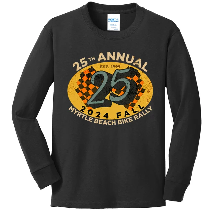 2024 Myrtle Beach Bike Rally Fall 25th Annual Kids Long Sleeve Shirt