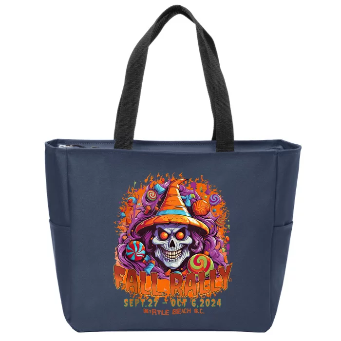 2024 Myrtle Beach Bike Rally Fall Rally Front Art Zip Tote Bag