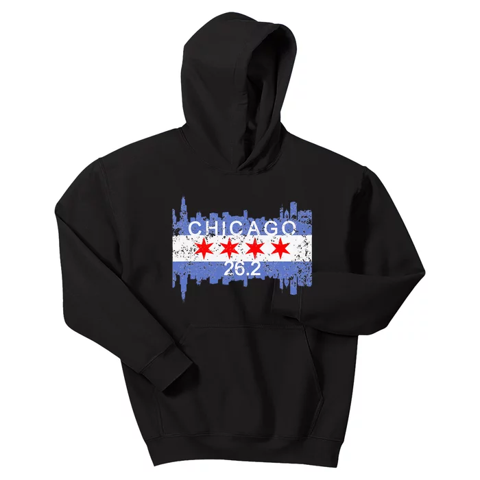 26.2 Mile Marathon Runnerchicago Running Kids Hoodie