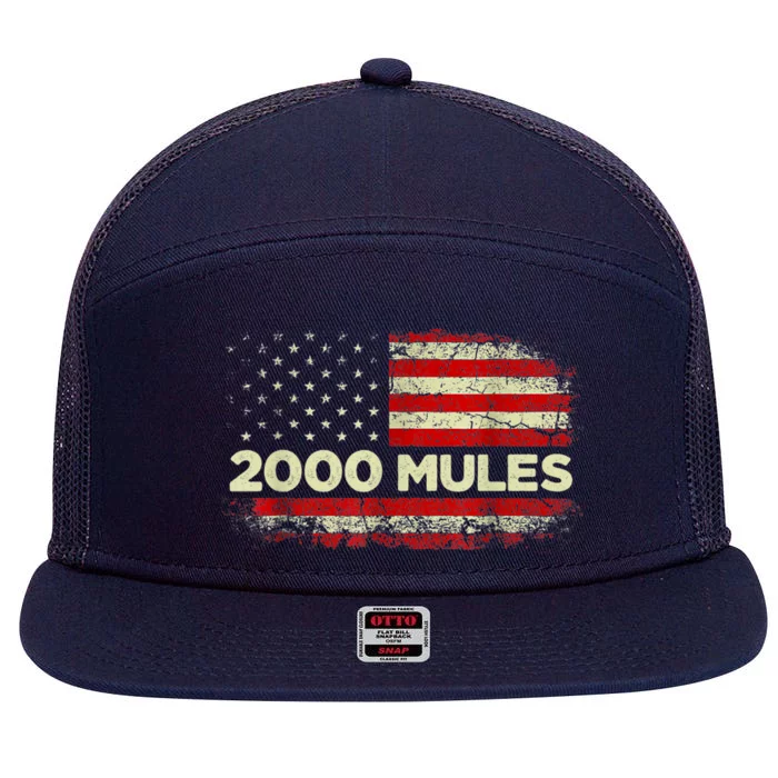 2000 Mules, Pro Trump 2024 7 Panel Mesh Trucker Snapback Hat