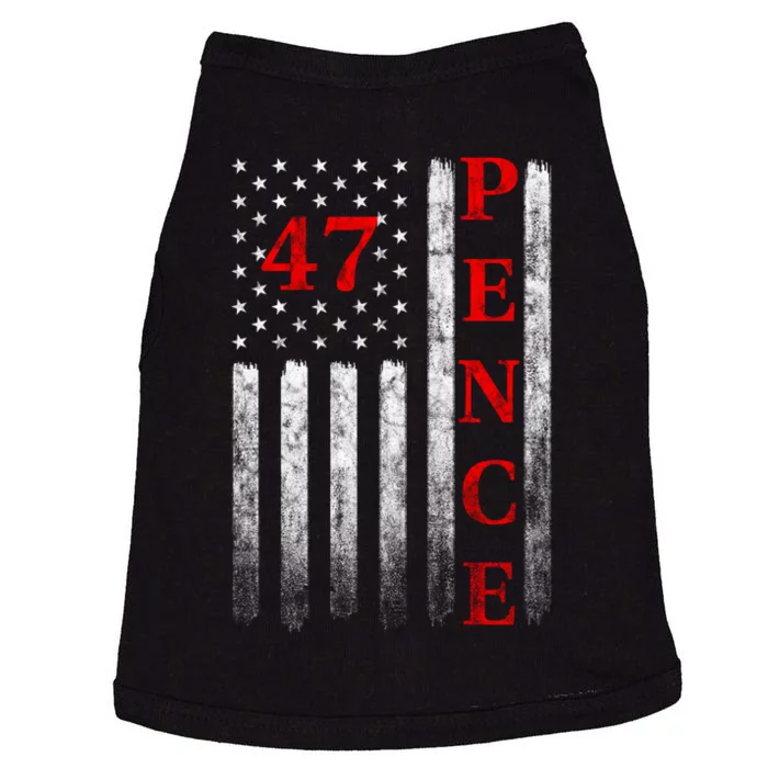 2024 Mike Pence American Flag Vintage Faded Distressed Doggie Tank