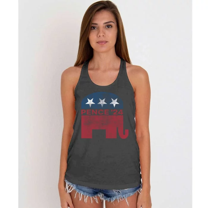 2024 Mike Pence President Women's Knotted Racerback Tank