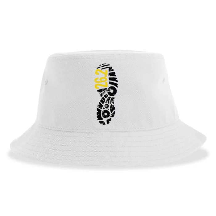 262 Marathon Runner Footprint Sustainable Bucket Hat