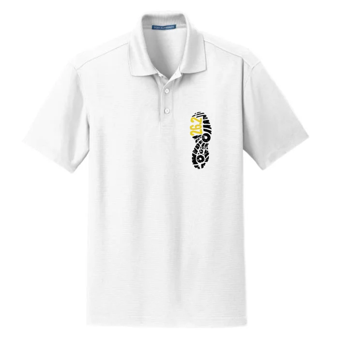 262 Marathon Runner Footprint Dry Zone Grid Performance Polo