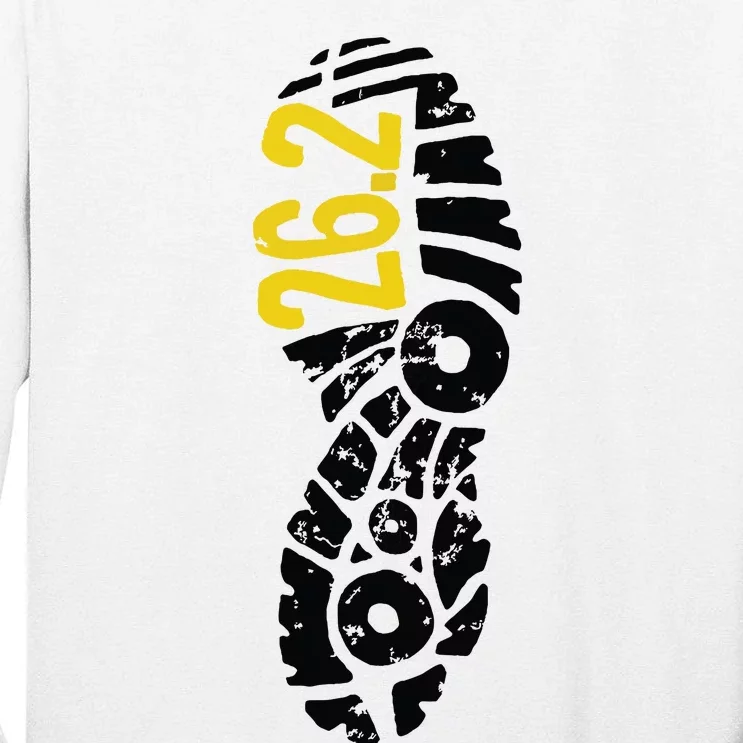 262 Marathon Runner Footprint Tall Long Sleeve T-Shirt