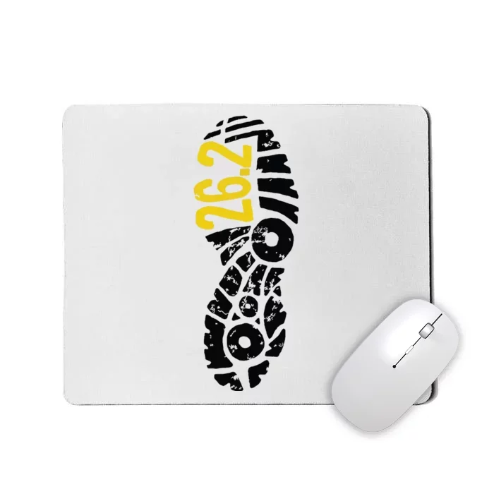 262 Marathon Runner Footprint Mousepad