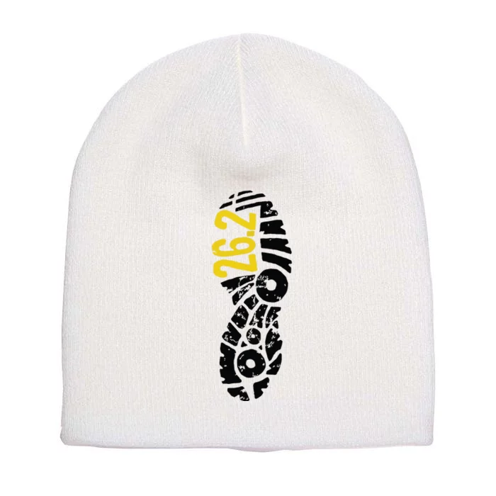 262 Marathon Runner Footprint Short Acrylic Beanie