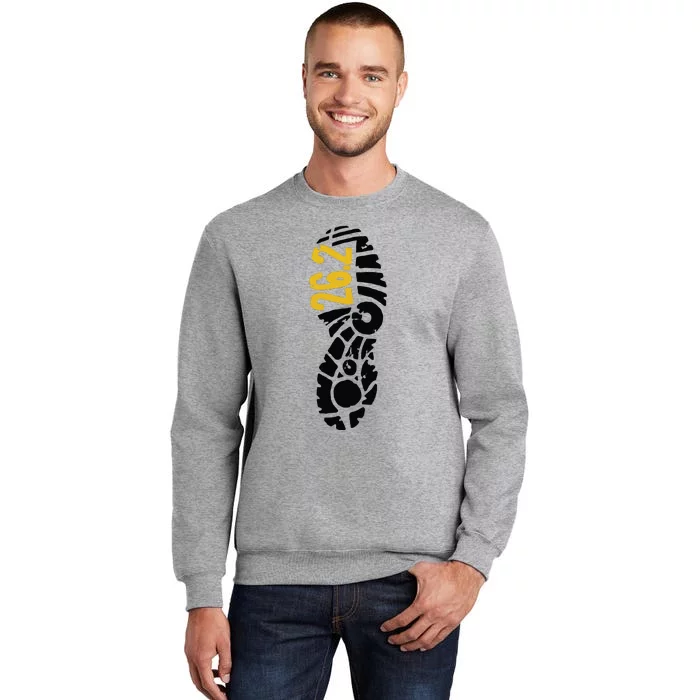 262 Marathon Runner Footprint Tall Sweatshirt