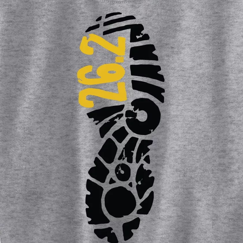 262 Marathon Runner Footprint Kids Sweatshirt