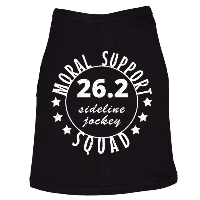 262 Moral Support Squad Funny Marathon Runner Doggie Tank